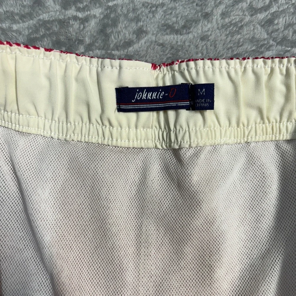Johnnie O Mens Swim Trunks Shorts Pink Floral‎ Dandelion Print Size Medium